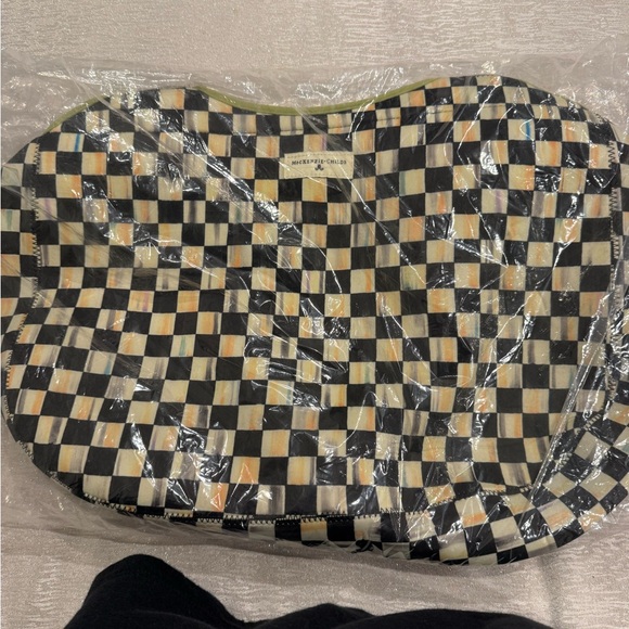 MacKenzie Childs Courtly Check Carryall Bag - Picture 6 of 7